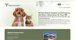 Desktop Screenshot of highlandanimalhospitalstpaul.com