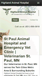Mobile Screenshot of highlandanimalhospitalstpaul.com